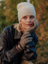 Beanie Cashmere Sierra Etrier Beige sierra ESIE430U-vue-porte